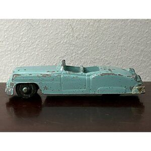 Vintage Goodee 1950's Metal Diecast Teal Cadillac Convertible 3"